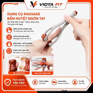 Dụng cụ massage ngón tay con lăn gỗ nguyên khối kích thích huyệt đạo giảm đau mỏi DC001 VIOTA FIT