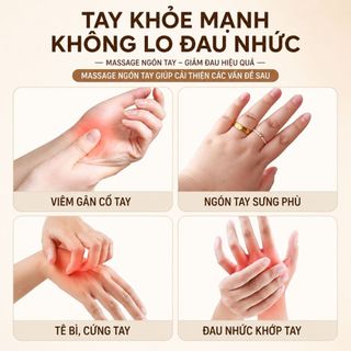 Dụng cụ massage ngón tay con lăn gỗ nguyên khối kích thích huyệt đạo giảm đau mỏi DC001 VIOTA FIT