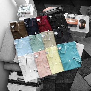 Áo polo nam in họa tiết cổ phối viền form suông chất vải pique cotton bigsize 95kg - 3bros