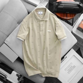 Áo polo nam in họa tiết cổ phối viền form suông chất vải pique cotton bigsize 95kg - 3bros