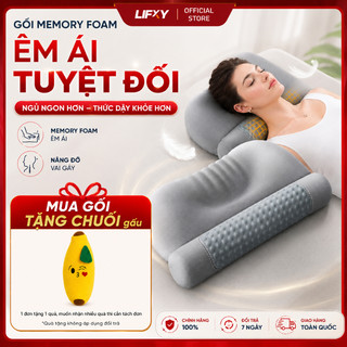 [MUA GỐI TẶNG CHUỐI] Gối Ngủ Công Thái Học Memory Foam, Giảm Đau Nhức Cổ Vai Gáy - The CozyCare