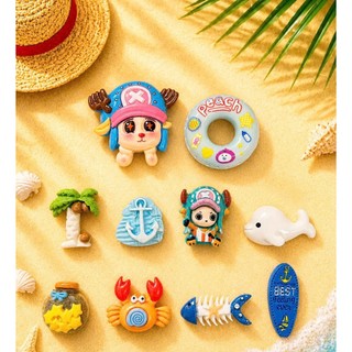 [ĐỘC QUYỀN] Set Charm One Piece Luffy Mùa Hè Biển Xanh – Pirate Beach Vacation Collection Trang Trí Dép Cute 10 Chi Tiết