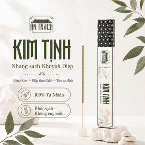 Nhang Sạch Khuynh Diệp Kim Tịnh AN TRẠCH - Nhang Thảo Mộc Tự Nhiên Thanh Lọc Không Khí, Khử Mùi (Hành Kim 30cm 39 Nén)