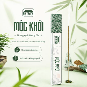 Nhang Sạch Hương Bắc Mộc Khởi AN TRẠCH - Nhang Thảo Mộc Cổ Truyền Ấm Cúng, May Mắn & Tài Lộc (Hành Mộc 30cm 39 Nén)