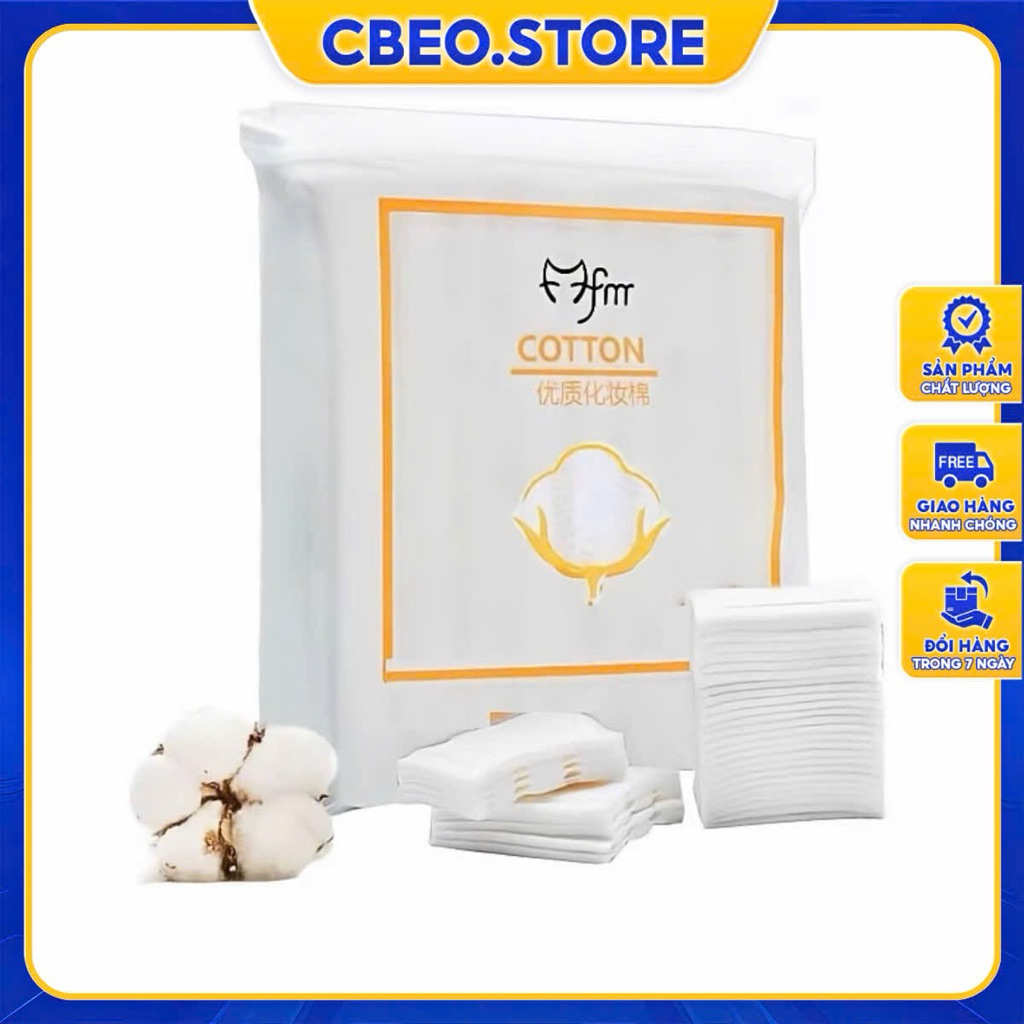 [COMBO] 3-5 Gói Bông Tẩy Trang 222 Miếng Cotton Pads 3 Lớp Sợi Tự Nhiên Mềm Mịn