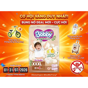 TÃ QUẦN BOBBY ORGANIC DAY - CHĂM SÓC DỊU NHẸ TỪ THIÊN NHIÊN 🌟