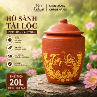 Hũ Gạo, Chĩnh Gạo, Chum Đựng Gạo Tài Lộc Phong Thủy Cao Cấp Bát Tràng 5kg 10kg 15kg 20kg 25kg 30kg