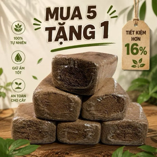 (Mua 5 Tặng 1) Viên Xơ Dừa Nén- Đất Sạch Trồng Cây, Trồng Rau