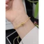 LPT27-Lắc tay thạch anh vàng mix charm cầu