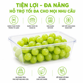 Set 10 Hộp Đựng Thực Phẩm Việt Nhật Cao Cấp GD343 - Bộ 10 Hộp Nhựa Đựng Thực Phẩm Có Nắp Đậy Kín