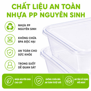 Set 10 Hộp Đựng Thực Phẩm Việt Nhật Cao Cấp GD343 - Bộ 10 Hộp Nhựa Đựng Thực Phẩm Có Nắp Đậy Kín