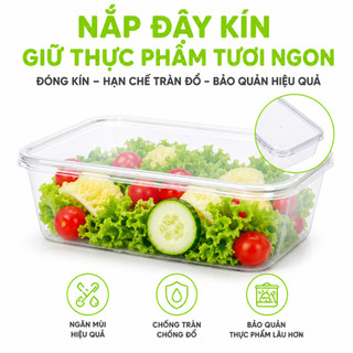 Set 10 Hộp Đựng Thực Phẩm Việt Nhật Cao Cấp GD343 - Bộ 10 Hộp Nhựa Đựng Thực Phẩm Có Nắp Đậy Kín