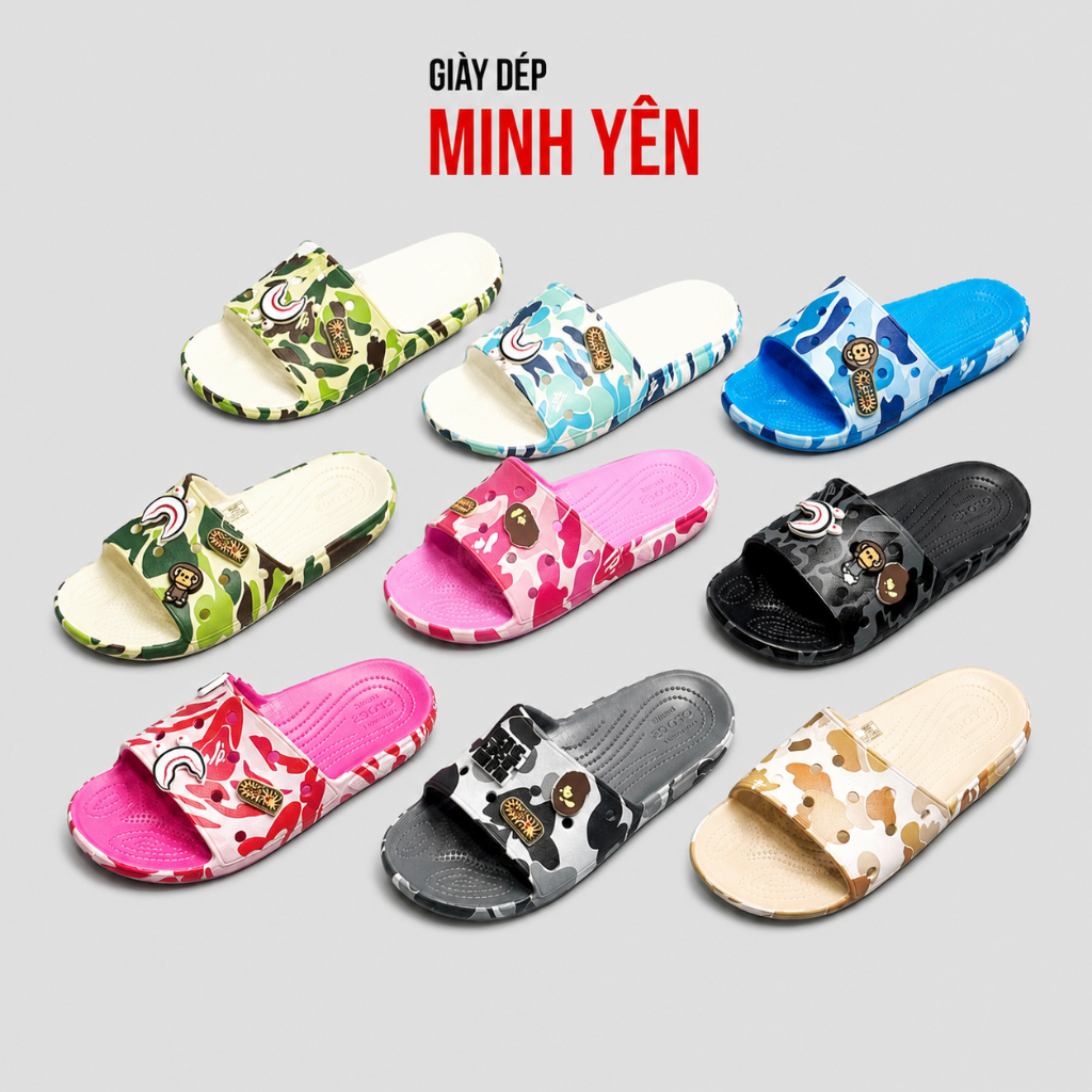 Dép Quai Ngang Unisex Họa Tiết Rằn Ri Thời Trang Êm Chân Chống Trượt Đi Chơi Đi Biển Đi Học