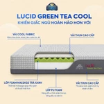 NỆM KIM CƯƠNG - Nệm Foam massage trà xanh vải lạnh LUCID Green Tea Cool, cân bằng nhiệt 4 mùa, kháng khuẩn, nâng đỡ — ảnh 3