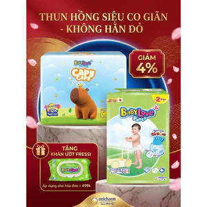 TÃ QUẦN BABYLOVE SIÊU THẤM HÚT (SIZE L/XXL) - CÔNG NGHỆ NHẬT BẢN TỪ TẬP ĐOÀN UNICHARM