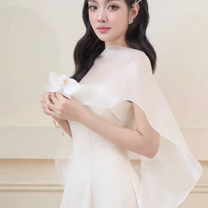 Set Váy 2 Dây Voan Kèm Áo Choàng Tơ Đầm Dài Thanh Lịch,Tôn Dáng,Che Khuyết Điểm.Phù hợp đi chơi