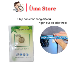 Chip dán chắn sóng điện từ ngăn bức xạ điện thoại màu cỏ 4 lá