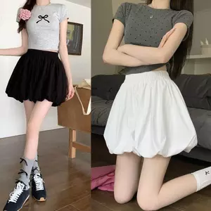 Chân Váy Bí Dáng Xoè Phồng Cạp Chun Tôn Dáng Kèm Quần Bảo Hộ, Phù Hợp Với Nhiều Kiểu Áo