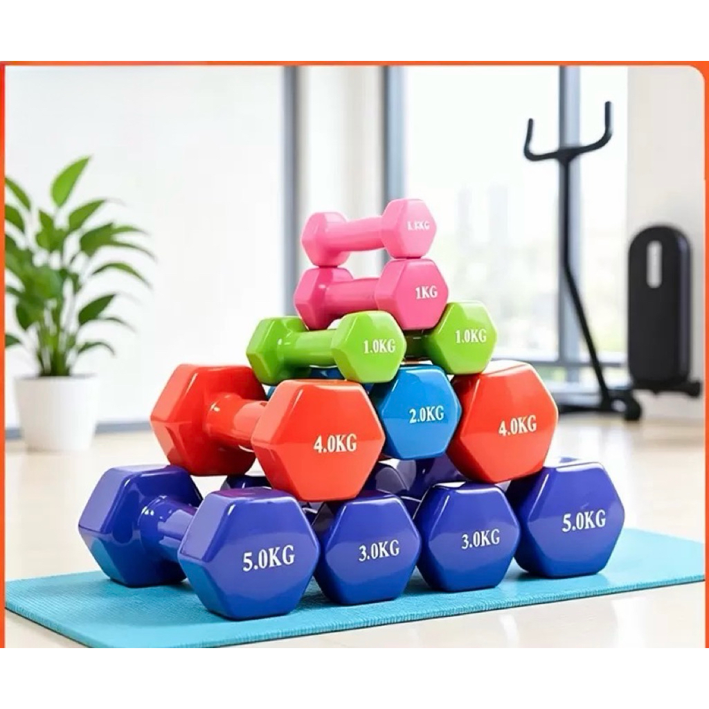 1 CHIẾC TẠ TAY CAO SU LÕI KIM LOẠI VỎ BỌC CAO SU, TRỌNG LƯỢNG TỪ 0,5KG ĐẾN 10KG (chọn mức cân)