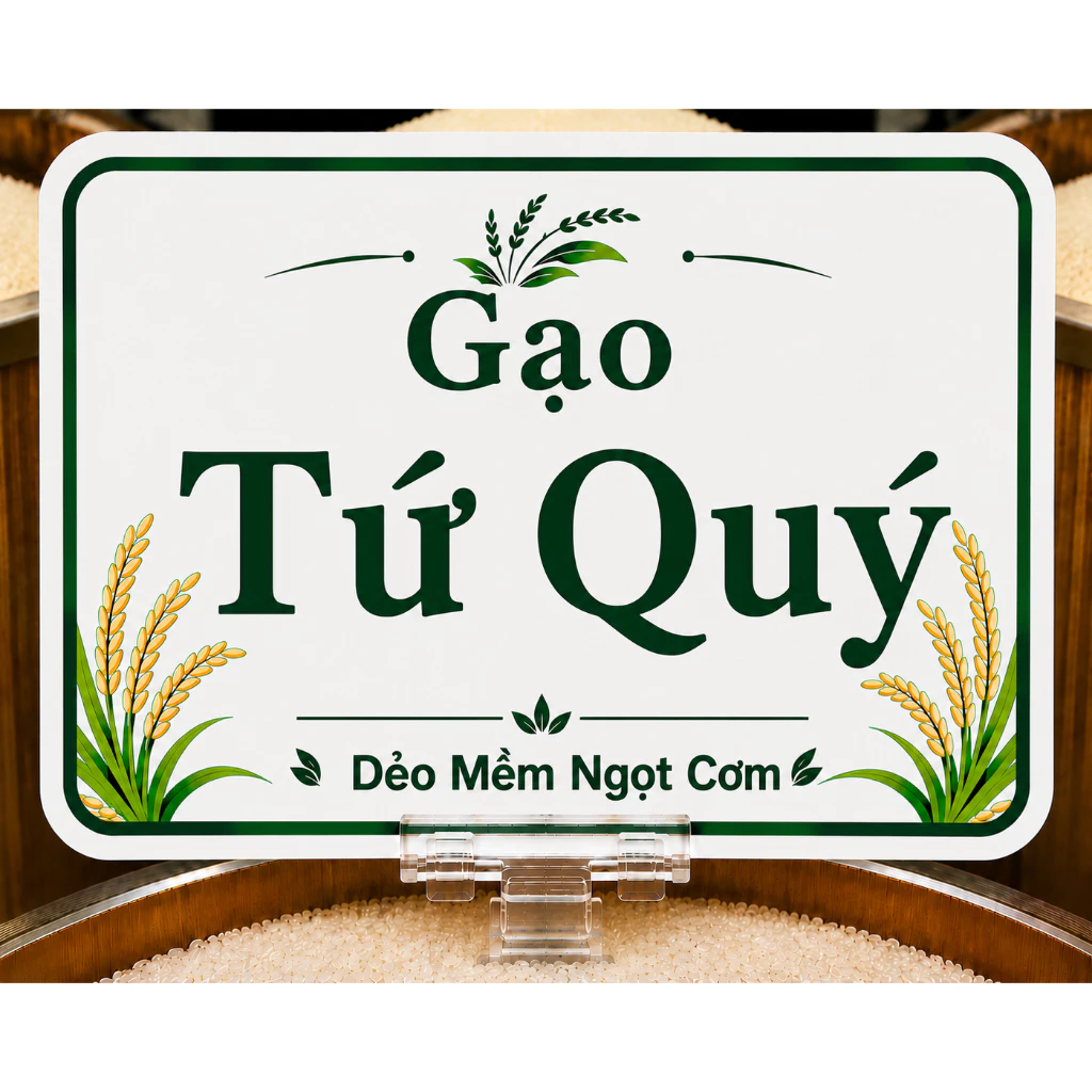 Gạo Tứ Quý Bao 10kg Cơm Dẻo Mền cơm trắng thơm dịu