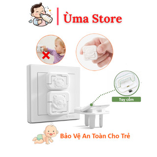 Bịt Ổ Điện Cao Cấp Chống Giật 2 Chân 3 Chân, Nút Bịt Ổ Điện An Toàn Cho Bé Có Tay Cầm Nhỏ Gọn Chắc Chắn