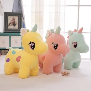Gấu bông ngựa kỳ lân 40cm, gấu bông mềm mịn cho bé, Xưởng gấu bông giá rẻ