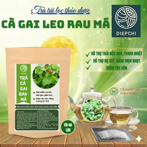 Trà Cà Gai Leo Rau Má- DIỆP CHI - Trà Thanh nhiệt Giúp Mát Gan - Giải Độc, bảo vệ gan - 40 Túi Lọc