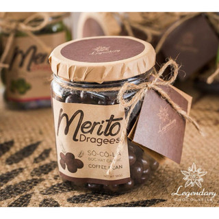 [Quà Tặng] Socola Merito - Hạnh Nhân Bọc Socola Trà Xanh / Matcha / Cà Phê / Cam Quế - Hũ Thủy Tinh Sang Trọng 120g