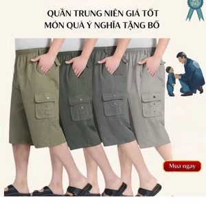 ComBo 3,4,5 quần kaki lửng túi hộp, mặc nhà cho bố