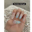 Nailbox thiết kế mẫu biển mùa hè, móng giả dán sẵn đắp gel nổi hoa vỏ sò form tròn nhọn LEUBOX