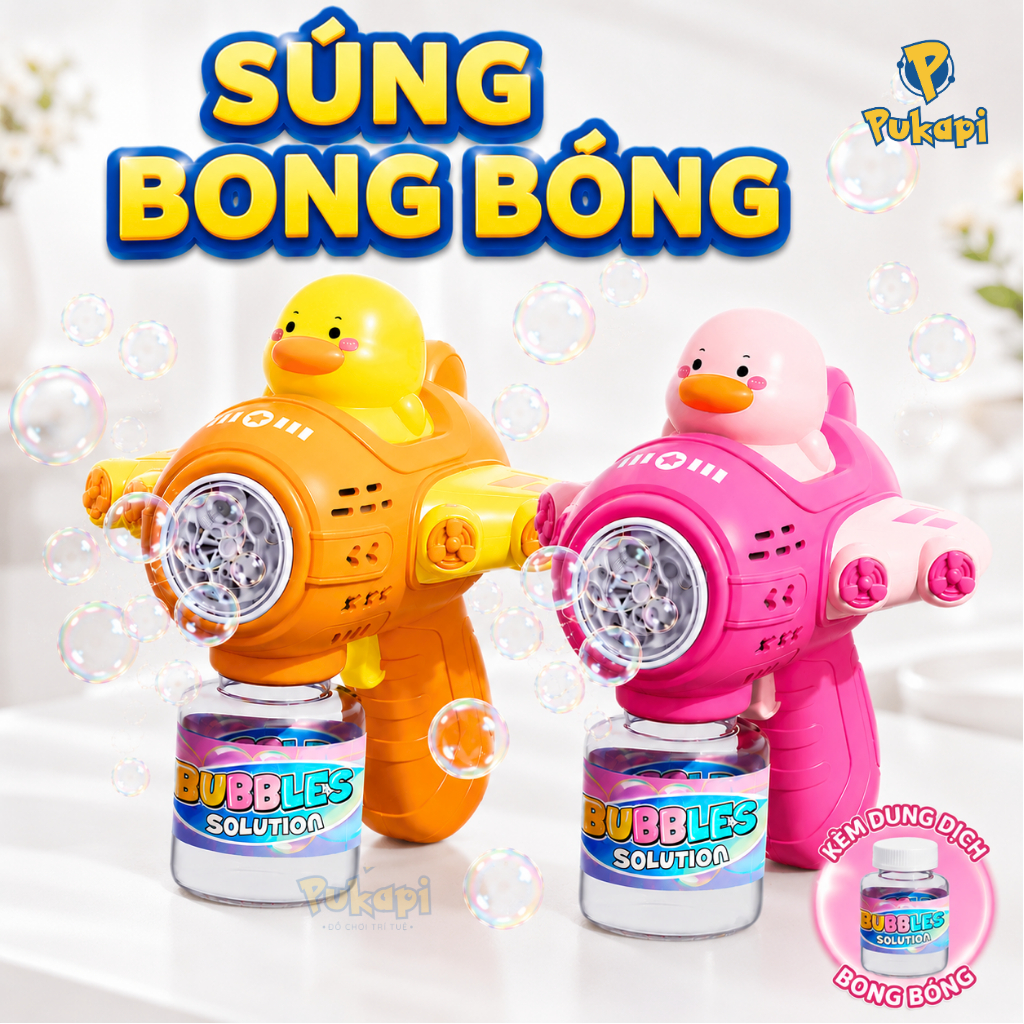 Súng Bắn Bong Bóng Xà Phòng Máy Bắn Bong Bóng Súng Phun Bong Bóng Phun Xà Phòng- Đồ Chơi Cho Bé PUKAPI