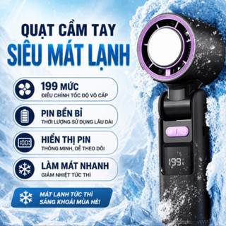 Quạt Cầm Tay K801 Có Sò Lạnh Tích Điện Mini Đèn Led Sạc USB Nhỏ Gọn, TIDY SHOP