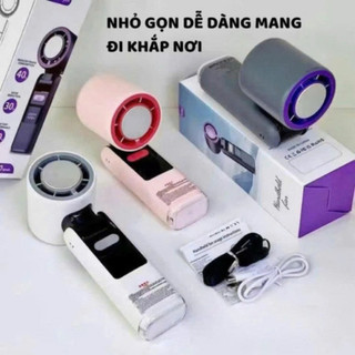 Quạt Cầm Tay K801 Có Sò Lạnh Tích Điện Mini Đèn Led Sạc USB Nhỏ Gọn, TIDY SHOP
