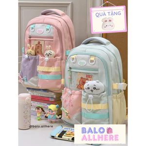 Balo Nữ Dễ Thương, Cặp Sách Nữ Nhiều Ngăn BL24