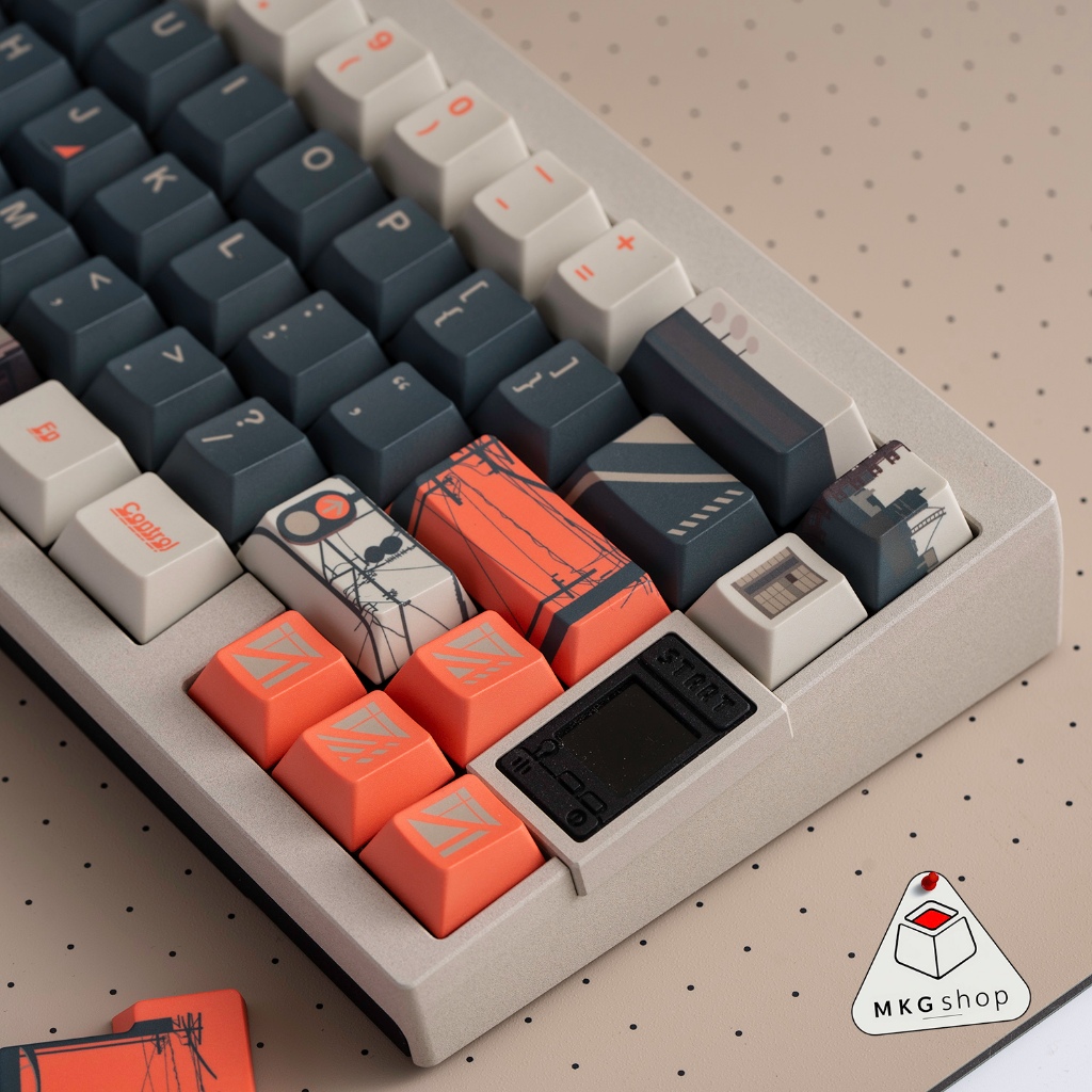 Keycap Downtown - PBT dyesub - Cherry - Nút bàn phím cơ rẻ đẹp chủ đề thành phố | BigBuy360 - bigbuy360.vn