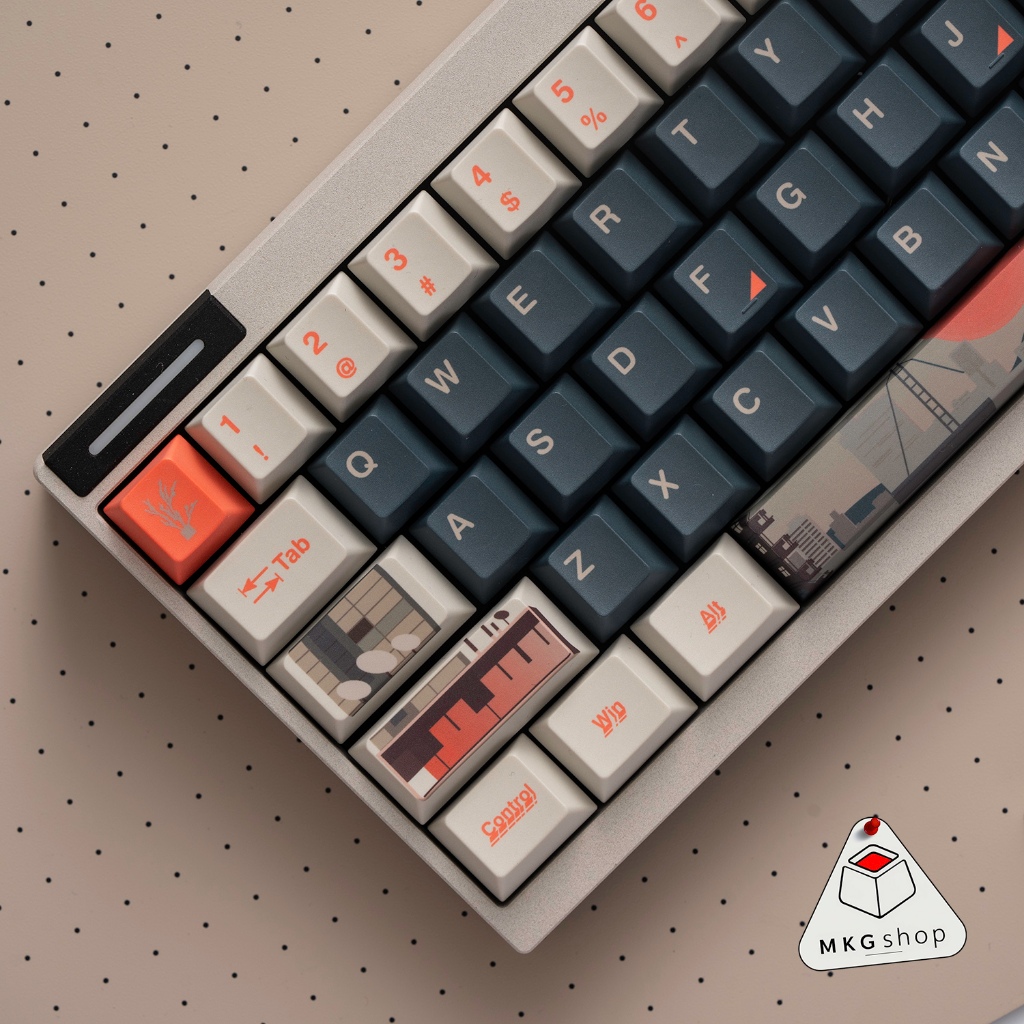 Keycap Downtown - PBT dyesub - Cherry - Nút bàn phím cơ rẻ đẹp chủ đề thành phố | BigBuy360 - bigbuy360.vn