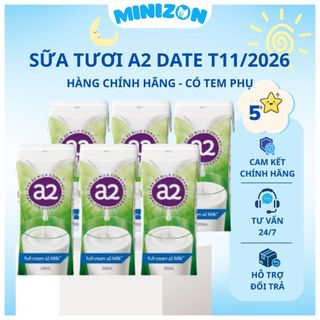 SỮA TƯƠI A2 NGUYÊN KEM ÚC DẠNG NƯỚC HỘP 200ML