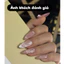 Móng tay giả dán keo nail box dán sẵn form nhọn dài hồng mắt mèo đính nơ chấm bi tặng keo dán