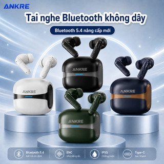 Tai Nghe Bluetooth Không Dây ANKRE Bluetooth 5.4, Chống Ồn ENC, Âm Thanh HiFi Bass Mạnh, Độ Trễ Thấp, Pin 24 Giờ, Điều K