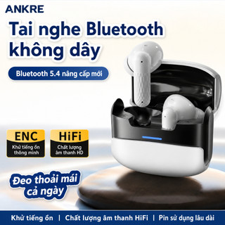Tai Nghe Bluetooth Không Dây ANKRE Bluetooth 5.4, Chống Ồn ENC, Âm Thanh HiFi Bass Mạnh, Độ Trễ Thấp, Pin 24 Giờ, Điều K
