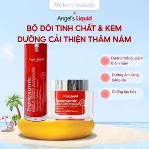 Bộ Đôi Kem Dưỡng & Serum Cải Thiện Thâm Nám Chuyên Biệt Angels Liquid Tranexamic Acid Mela Zero ( Đỏ) - ThyleeCosmetics