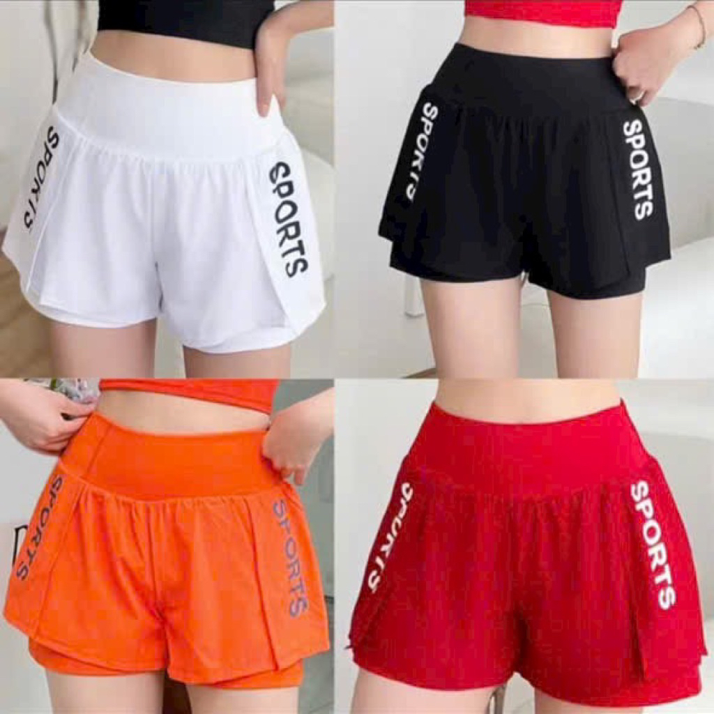 Quần đùi 2 lớp có túi sườn đúc điện thoại đi tập