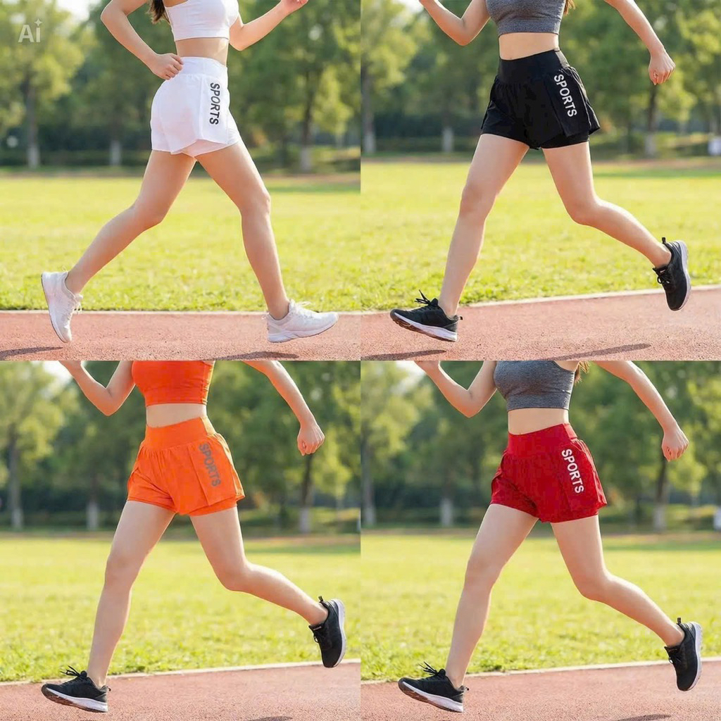 Quần đùi 2 lớp có túi sườn đúc điện thoại đi tập