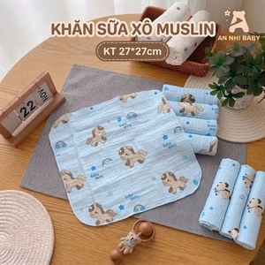 Khăn Sữa Cho Bé Sơ Sinh Xô Muslin 2 Lớp Siêu Mềm Thấm Hút - An Nhi Baby