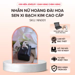 [Bạc S925] Nhẫn nữ hoàng đài hoa sen kiểu xoàn đính đá CZ xi bạch kim cao cấp -NN001| Kim Hiền Jewelry Trang sức bạc ý — ảnh 1