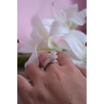 [Bạc S925] Nhẫn nữ hoàng đài hoa sen kiểu xoàn đính đá CZ xi bạch kim cao cấp -NN001| Kim Hiền Jewelry Trang sức bạc ý — ảnh 4