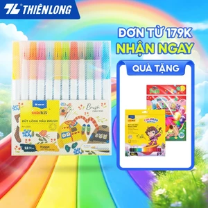 Bút lông màu Fiber Pen Thiên Long Colokit 5/12/24 màu Morandi đầu Brush - viết màu lông an toàn tiêu chuẩn Châu Âu