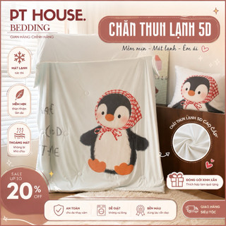 Chăn Thun Lạnh 5D In Hoạt Hình Siêu Đáng Yêu 2mx2m3 – Chăn Hè Mát Lạnh, Mềm Mịn, Khổ Lớn Cho Gia Đình