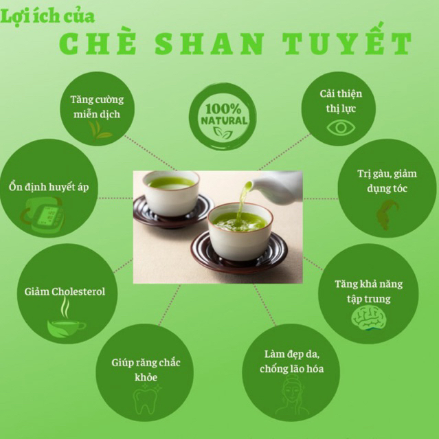 Trà Shan Tuyết Mộc Châu 1kg. Đặc sản chè xanh Mộc Châu - Chè sạch - Hương vị thơm