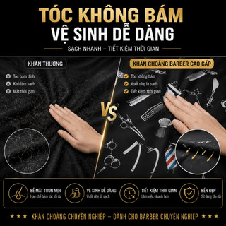 Áo Choàng Cắt Tóc Chuyên Dụng Cho Salon,Khăn Choàng Cắt Tóc Vải Cao Cấp,Áo Cắt Có Khuy Cài Linh Hoạt